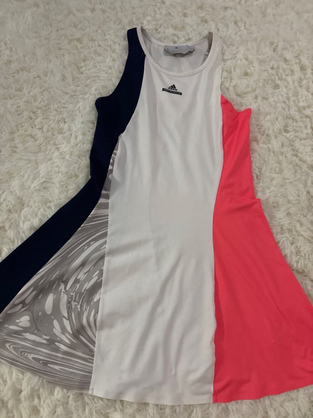 Adidas Stella McCartney Barricade Colorblock Tennis Dress M White Pink Navy